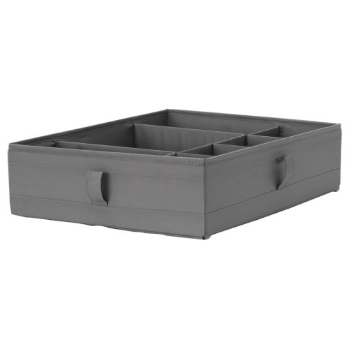 جعبه نظم‌دهنده محفظه دار خاکستری SKUBB ایکیا